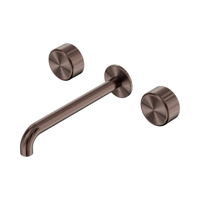 220mm Nero Serenity Lead-Free DZR Brass Wall Basin Set With Metal Handle