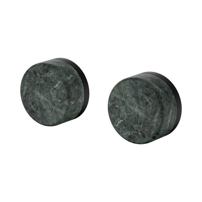 Nero Serenity Lead-Free DZR Brass & Natural Marble Wall Top Assemblies With Verde Alpi Handle