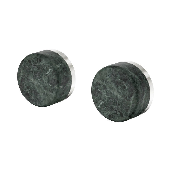 Nero Serenity Lead-Free DZR Brass & Natural Marble Wall Top Assemblies With Verde Alpi Handle
