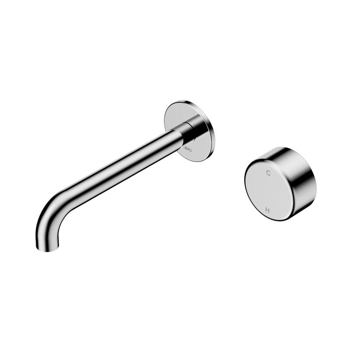 185mm Nero Serenity Progressive Lead-Free DZR Brass Wall Basin Mixer With Metal Handle