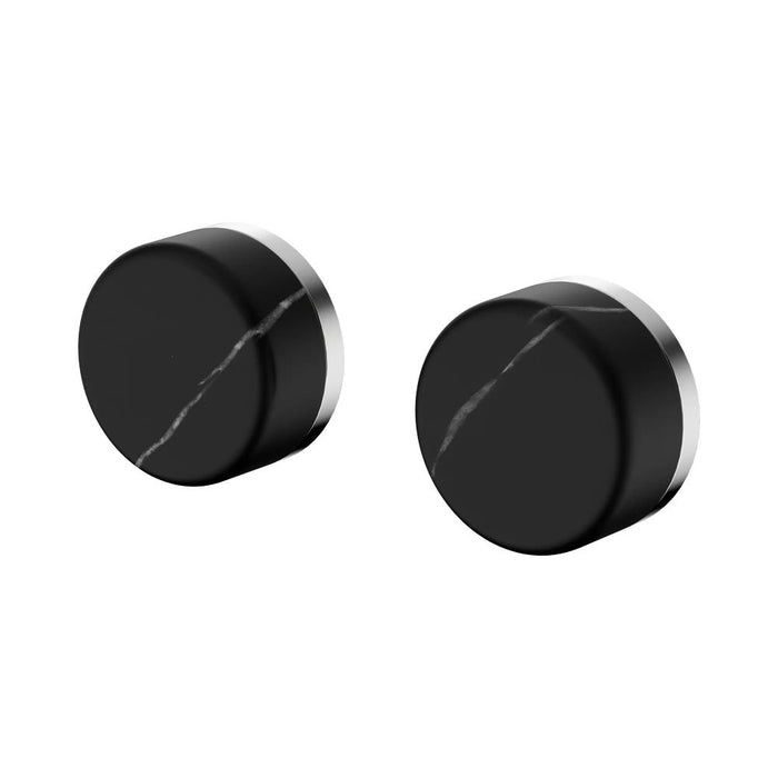 Nero Serenity Lead-Free DZR Brass & Natural Marble Wall Top Assemblies With Marquina Black Handle