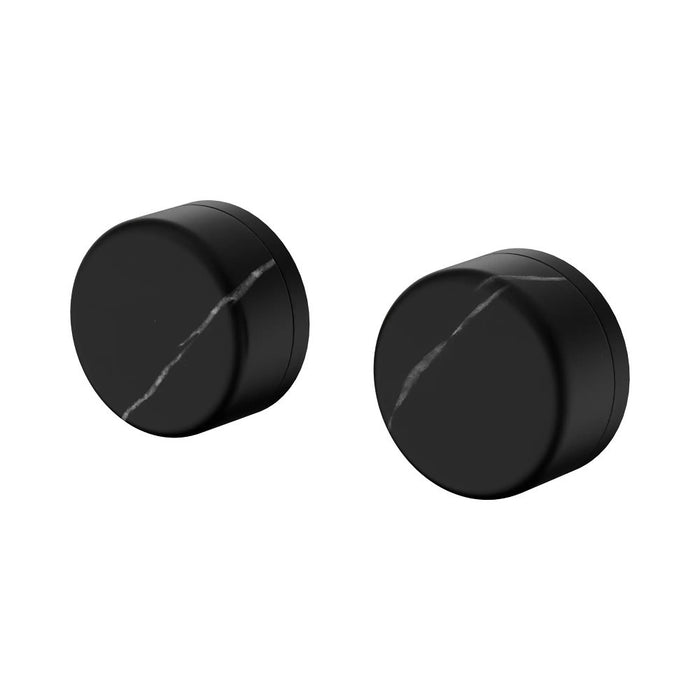 Nero Serenity Lead-Free DZR Brass & Natural Marble Wall Top Assemblies With Marquina Black Handle
