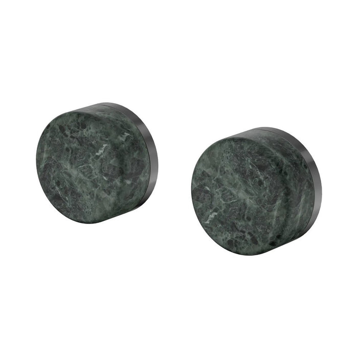 Nero Serenity Lead-Free DZR Brass & Natural Marble Wall Top Assemblies With Verde Alpi Handle