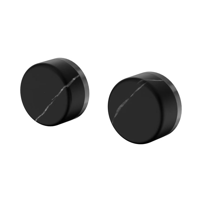 Nero Serenity Lead-Free DZR Brass & Natural Marble Wall Top Assemblies With Marquina Black Handle