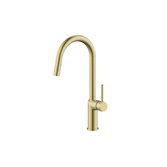 BK Kuchendesigner Premium Brass Round Pull-out Kitchen Mixer