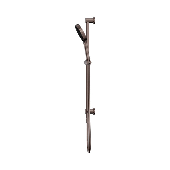 705mm Nero Serenity Round Brass Rail Shower