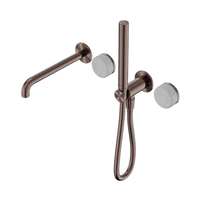 Nero Serenity Progressive Shower System With Spout And Slim Shower - Carrara Handle