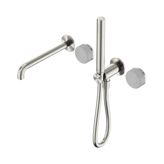 Nero Serenity Progressive Shower System With Spout And Slim Shower - Carrara Handle