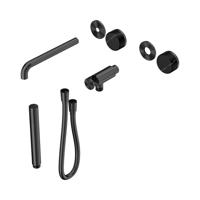 Nero Serenity Progressive Shower System With Spout And Slim Shower - Marquina Black Handle