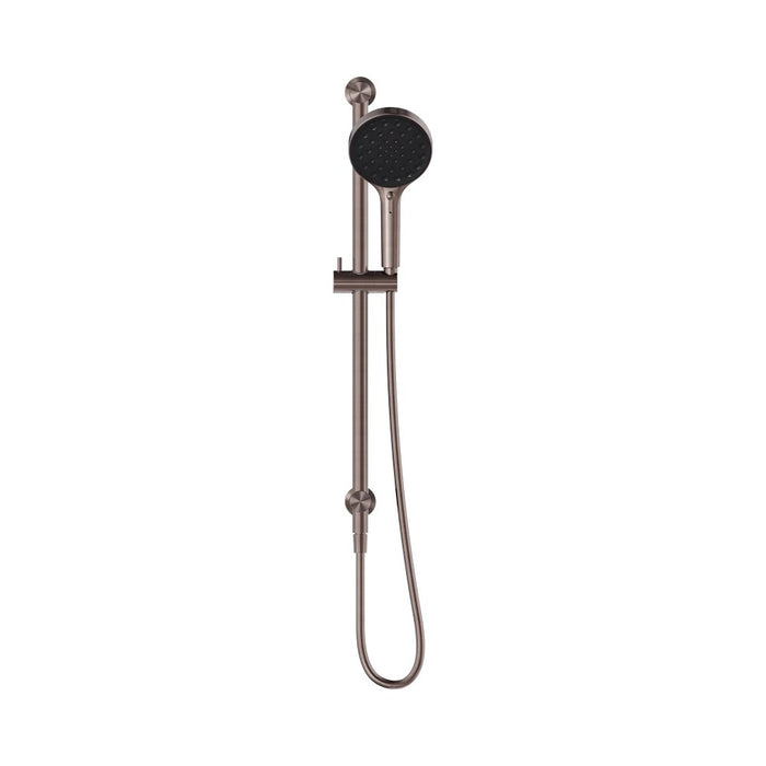 705mm Nero Serenity Round Brass Rail Shower