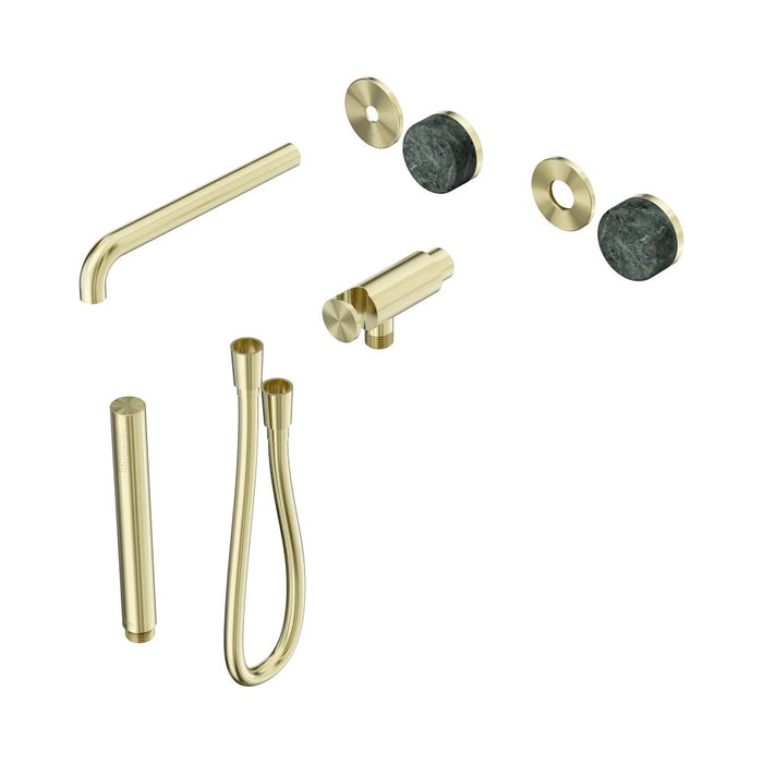 Nero Serenity Progressive Shower System With Spout And Slim Shower - Verde Alpi Handle