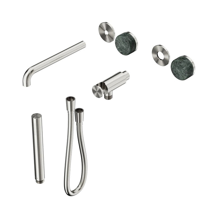 Nero Serenity Progressive Shower System With Spout And Slim Shower - Verde Alpi Handle