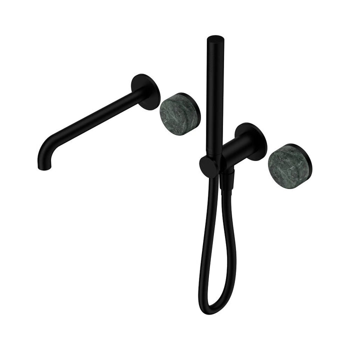 Nero Serenity Progressive Shower System With Spout And Slim Shower - Verde Alpi Handle
