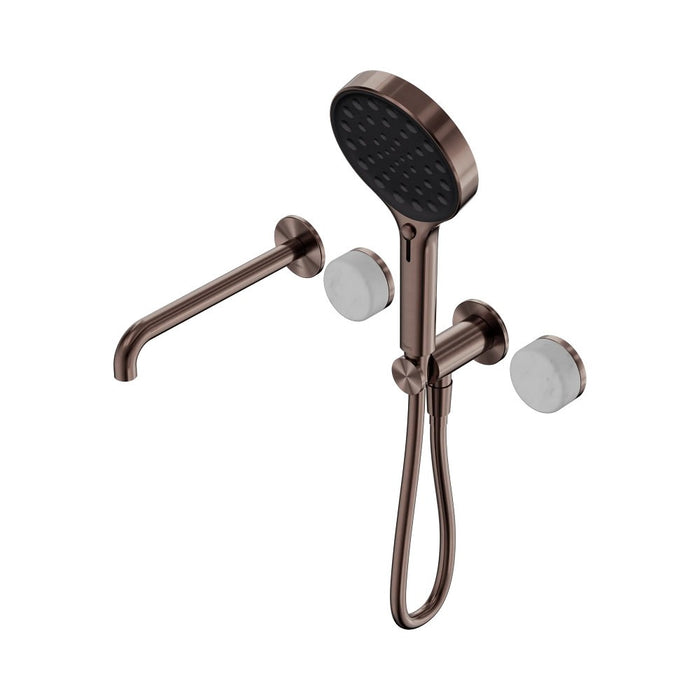 Nero Serenity Progressive Shower System With Spout And Hand Shower - Carrara Handle