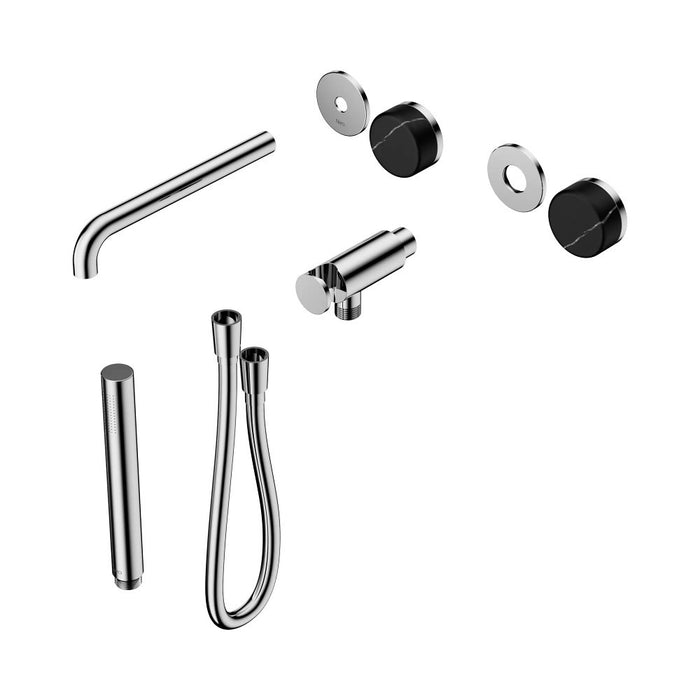 Nero Serenity Progressive Shower System With Spout And Slim Shower - Marquina Black Handle