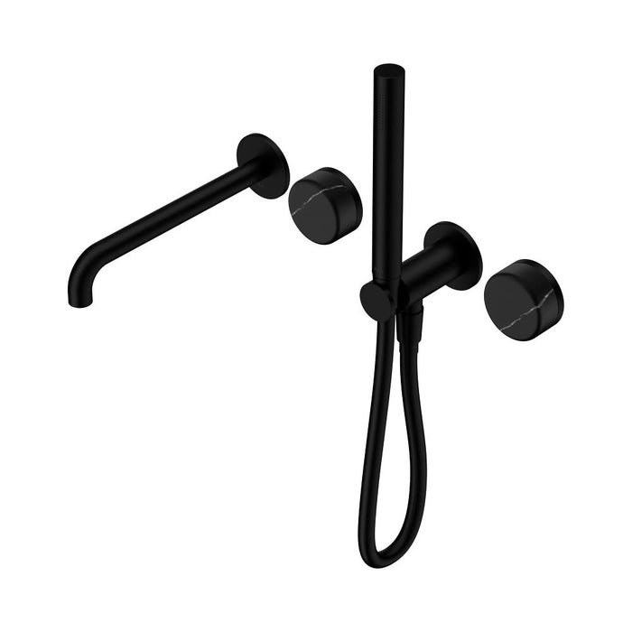 Nero Serenity Progressive Shower System With Spout And Slim Shower - Marquina Black Handle