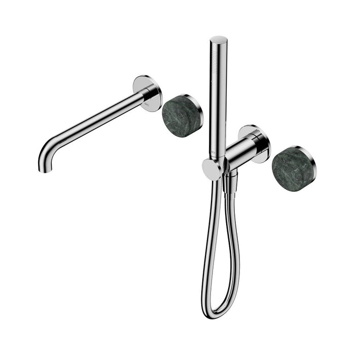 Nero Serenity Progressive Shower System With Spout And Slim Shower - Verde Alpi Handle
