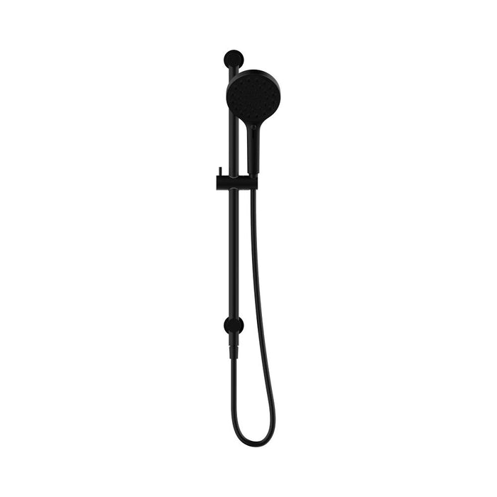 705mm Nero Serenity Round Brass Rail Shower