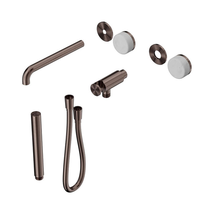 Nero Serenity Progressive Shower System With Spout And Slim Shower - Carrara Handle
