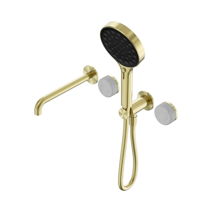Nero Serenity Progressive Shower System With Spout And Hand Shower - Carrara Handle