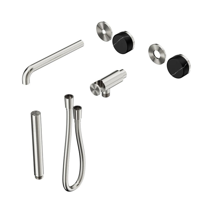 Nero Serenity Progressive Shower System With Spout And Slim Shower - Marquina Black Handle