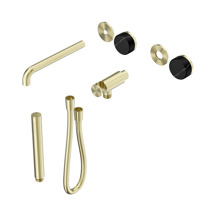 Nero Serenity Progressive Shower System With Spout And Slim Shower - Marquina Black Handle