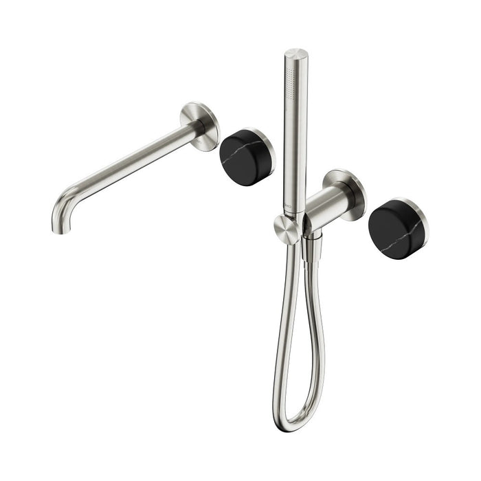 Nero Serenity Progressive Shower System With Spout And Slim Shower - Marquina Black Handle