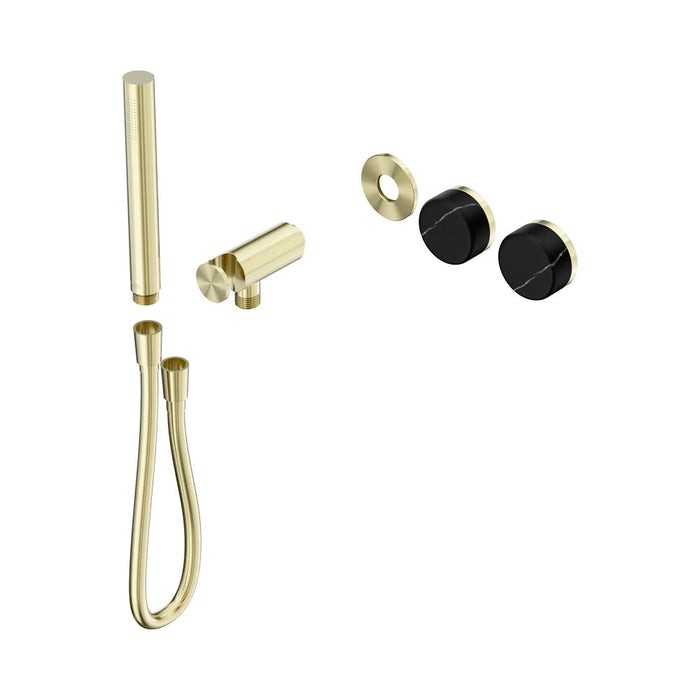 Nero Serenity Progressive Shower System And Slim Shower - Marquina Black Handle