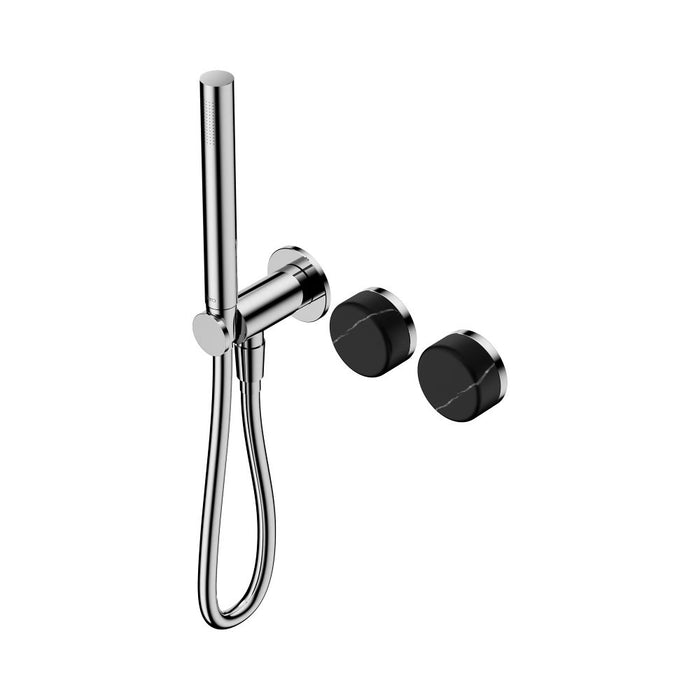Nero Serenity Progressive Shower System And Slim Shower - Marquina Black Handle