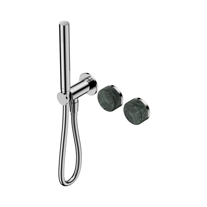 Nero Serenity Progressive Shower System And Slim Shower - Verde Alpi Handle