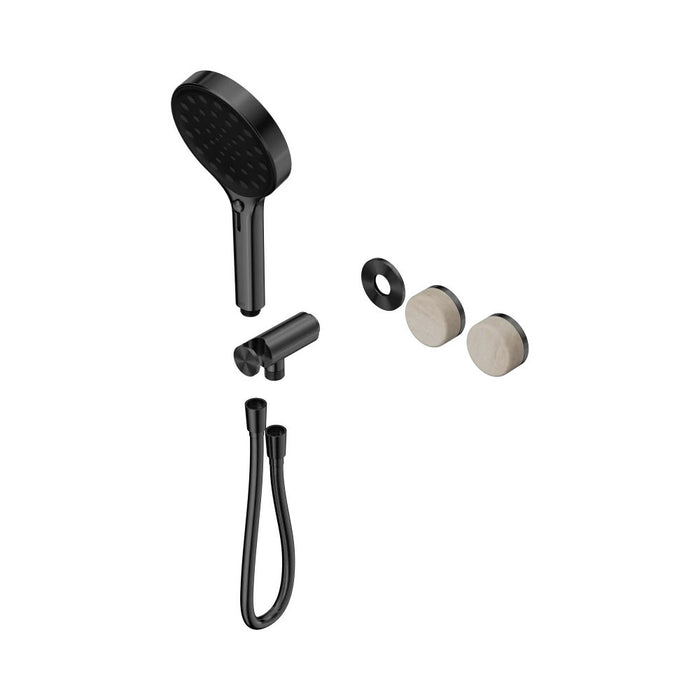 Nero Serenity Progressive Shower System And Hand Shower - Rome Travertine Handle