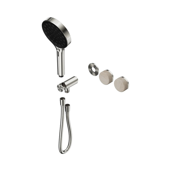 Nero Serenity Progressive Shower System And Hand Shower - Rome Travertine Handle