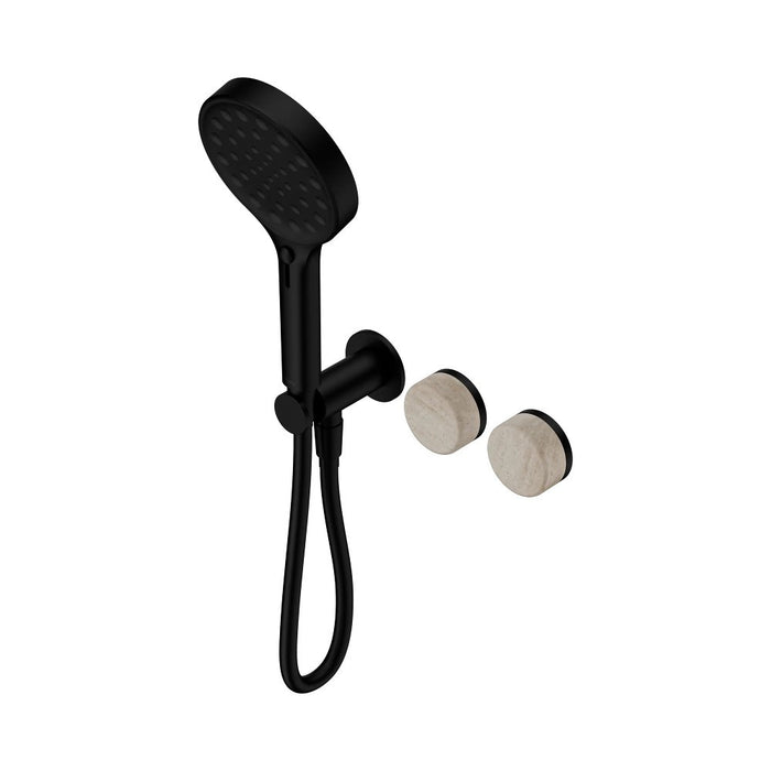 Nero Serenity Progressive Shower System And Hand Shower - Rome Travertine Handle