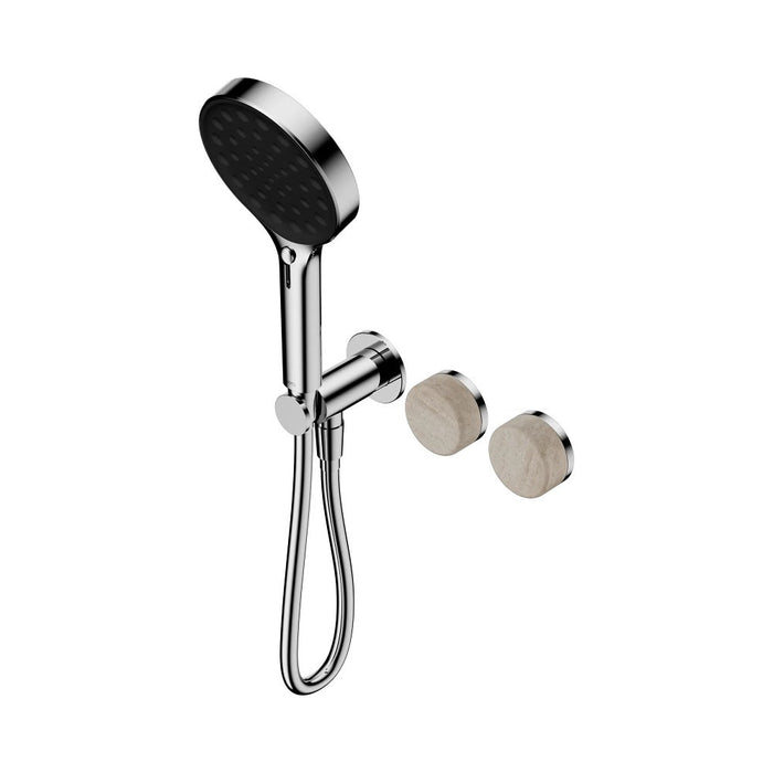 Nero Serenity Progressive Shower System And Hand Shower - Rome Travertine Handle
