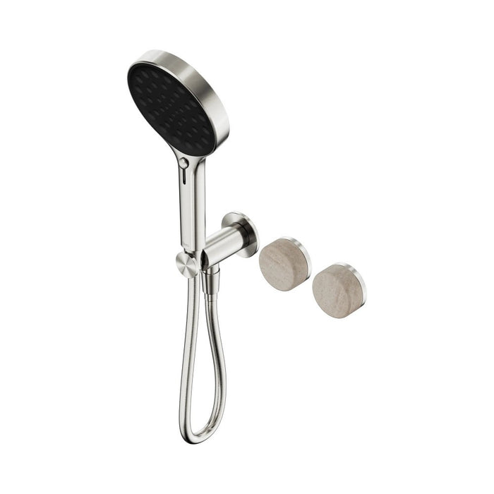 Nero Serenity Progressive Shower System And Hand Shower - Rome Travertine Handle