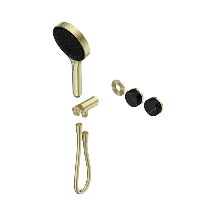 Nero Serenity Progressive Shower System And Hand Shower - Marquina Black Handle