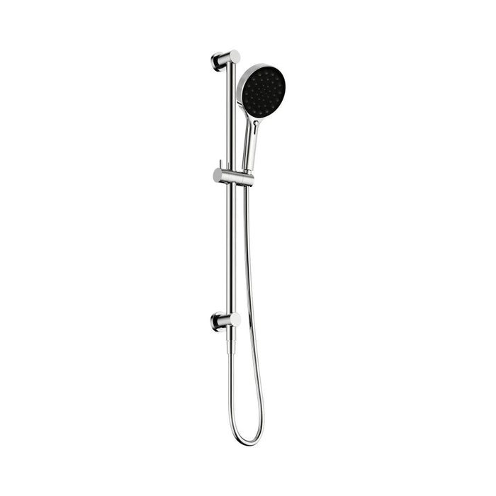 705mm Nero Serenity Round Brass Rail Shower