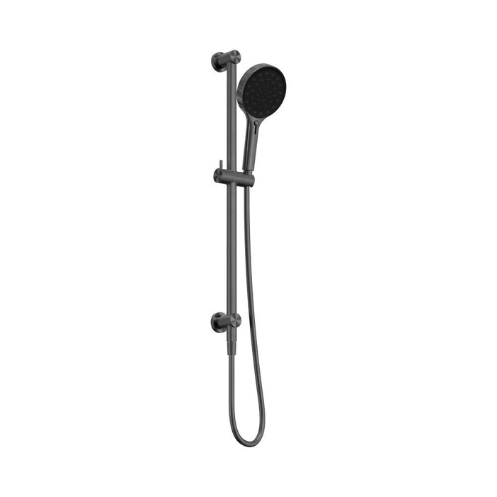 705mm Nero Serenity Round Brass Rail Shower