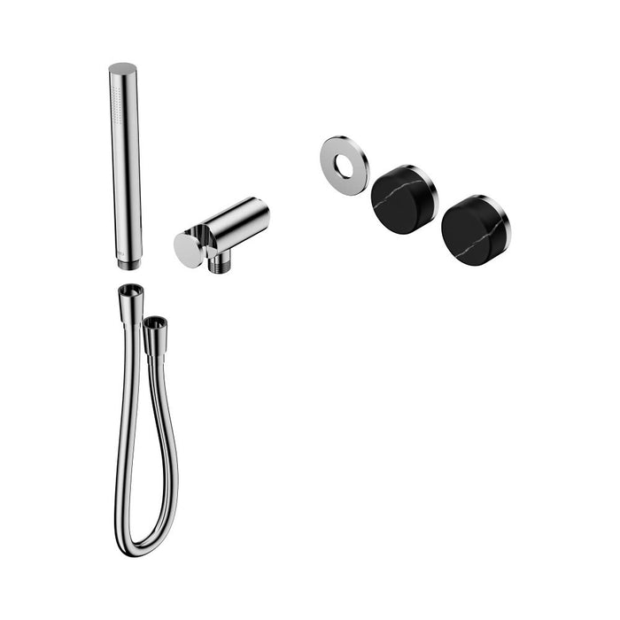 Nero Serenity Progressive Shower System And Slim Shower - Marquina Black Handle