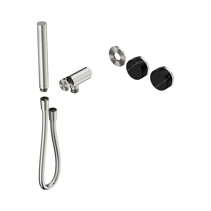Nero Serenity Progressive Shower System And Slim Shower - Marquina Black Handle