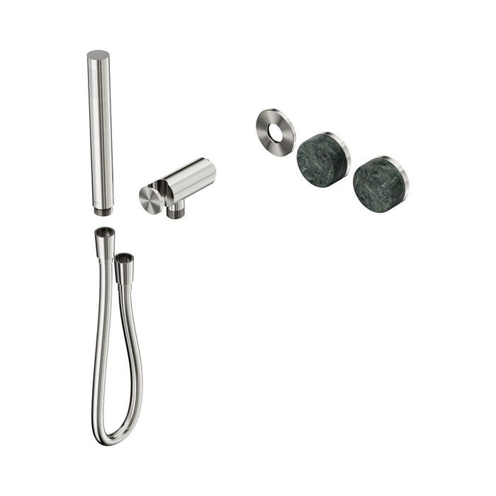 Nero Serenity Progressive Shower System And Slim Shower - Verde Alpi Handle