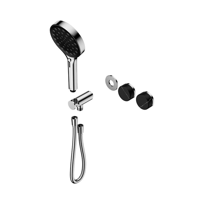 Nero Serenity Progressive Shower System And Hand Shower - Marquina Black Handle