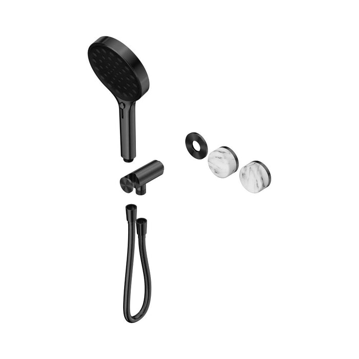 Nero Serenity Progressive Shower System And Hand Shower - Arabescato Corchia Handle