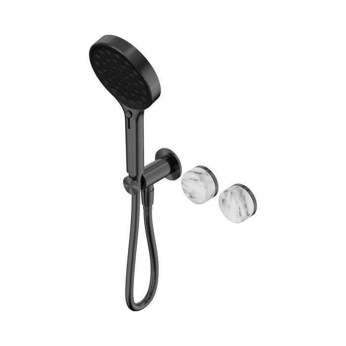 Nero Serenity Progressive Shower System And Hand Shower - Arabescato Corchia Handle