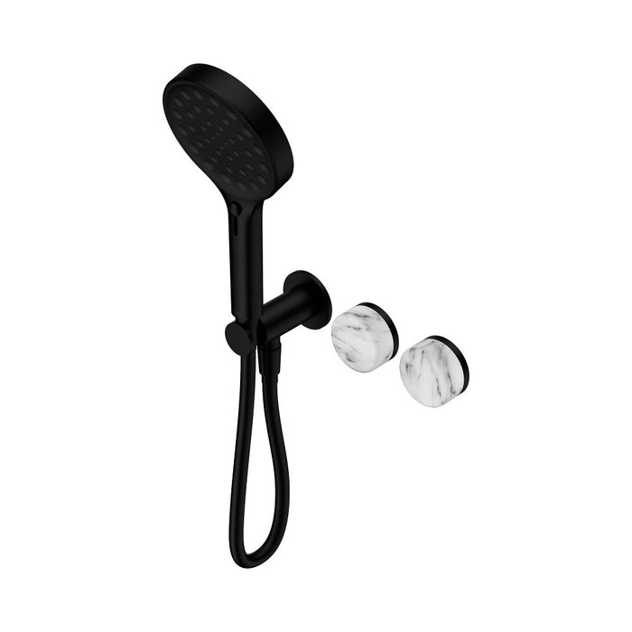 Nero Serenity Progressive Shower System And Hand Shower - Arabescato Corchia Handle