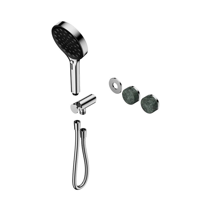 Nero Serenity Progressive Shower System And Hand Shower - Verde Alpi Handle