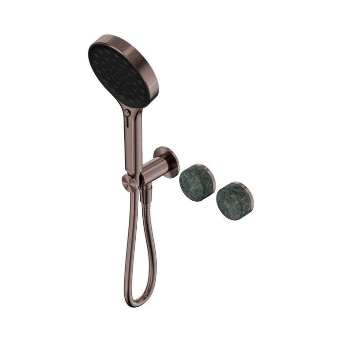 Nero Serenity Progressive Shower System And Hand Shower - Verde Alpi Handle