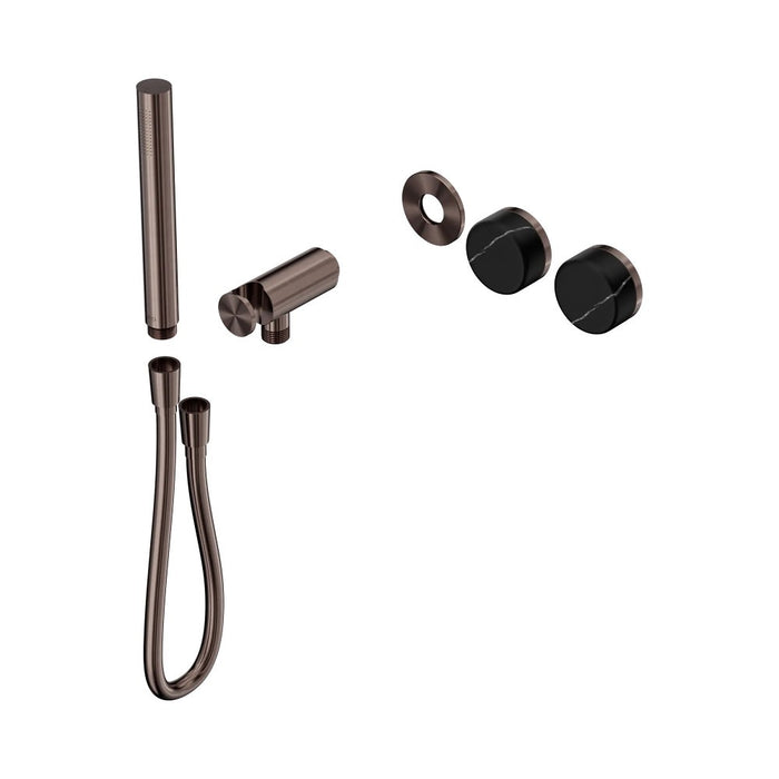 Nero Serenity Progressive Shower System And Slim Shower - Marquina Black Handle