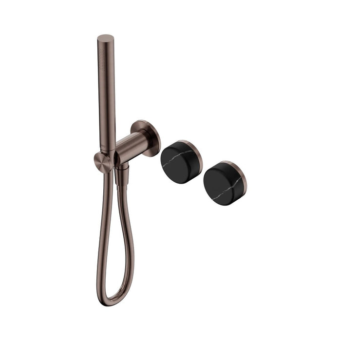 Nero Serenity Progressive Shower System And Slim Shower - Marquina Black Handle