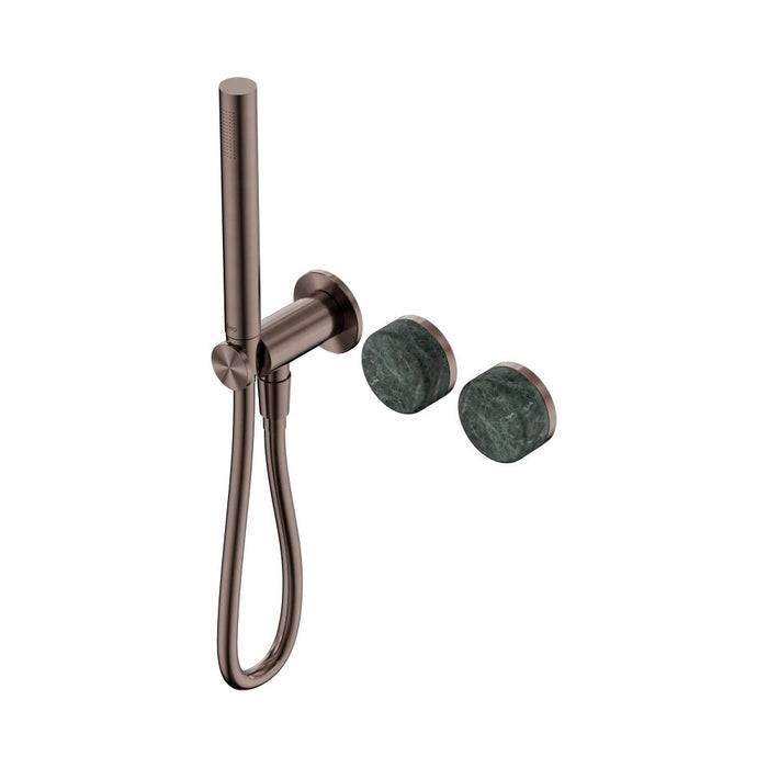 Nero Serenity Progressive Shower System And Slim Shower - Verde Alpi Handle